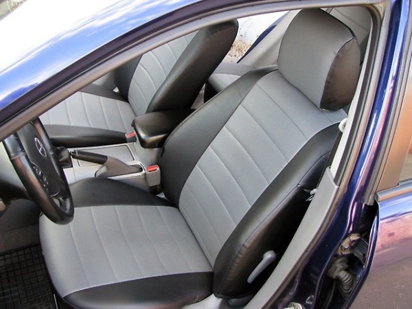 Авточехлы из экокожи для Lada Granta сплошная спинка (2012-н.в.) "Автопилот"