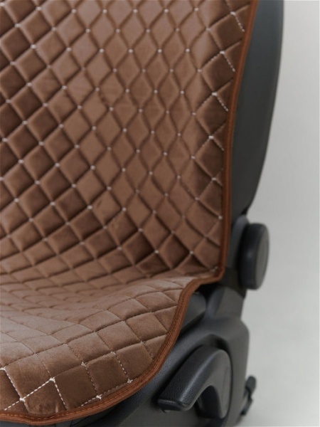 Накидка на сиденья из алькантары (коричневая) Dianamex