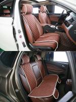 Комплект накидок на сиденья из алькантары GT Plus (коричневый)
