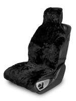 Меховая накидка на сиденье Черная с коротким ворсом (Пятигорск)