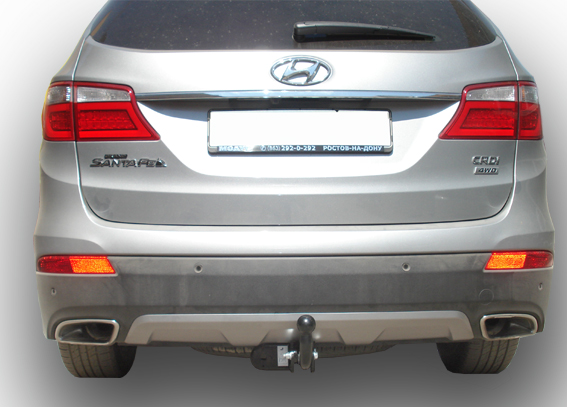 Фаркоп для Hyunda Grand Santa Fe (без электрики) (2013-2018) «ЛидерПлюс»