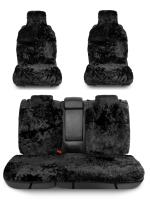 Меховые накидки на сиденья Черные комплект (Россия)