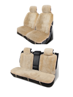 Накидки на сиденья из мутона Бежевые (комплект)