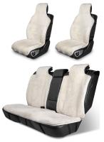 Накидки на сиденья из мутона Белые (комплект)