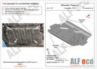 Защита картера Mitsubishi Pajero IV (2006-2021) Alfeco