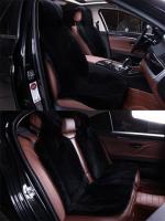 Меховые накидки на сиденья короткий ворс Черные комплект (Австралия)
