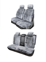 Накидки на сиденья из мутона Серые (комплект)