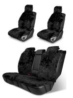 Накидки на сиденья из мутона Черные (комплект)