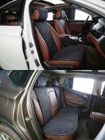Комплект накидок на сиденья из алькантары Turbo Plus (черный)