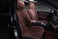 Меховая накидка на сиденье короткий ворс Коричневая (Австралия)