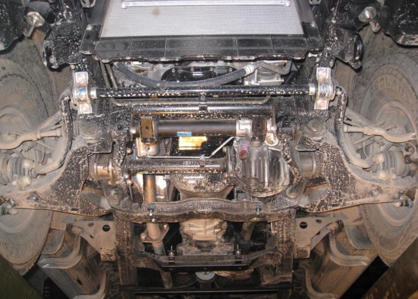 Защита картера Mitsubishi L-200 (4 части) (2015-н.в.) Alfeco