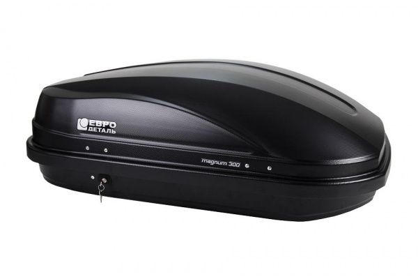 Автобокс на крышу Магнум 300 черный карбон (1250х780х420)