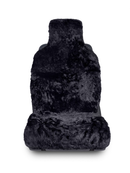 Меховая накидка на сиденье Серая с коротким ворсом (Пятигорск)