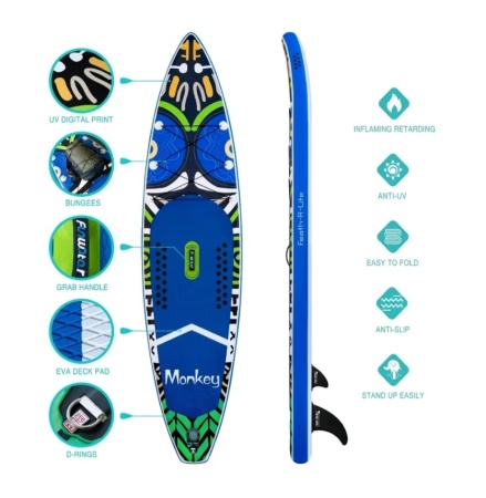 Надувная SUP-доска (сапборд) FunWater 02A Monkey (335x83x15 cm)