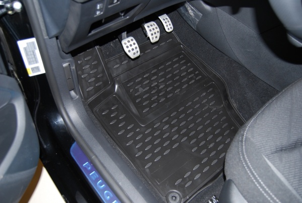 Коврики 3D в салон PEUGEOT 408, 2012-н.в., 4 шт. (полиуретан)