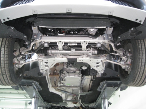 Защита картера BMW Х1 sDrive E84  (2 части) (2010-2015) 1.8i Alfeco