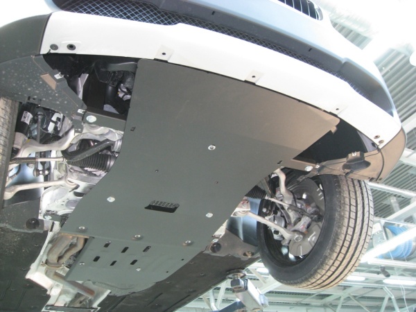 Защита картера BMW Х1 sDrive E84  (2 части) (2010-2015) 1.8i Alfeco