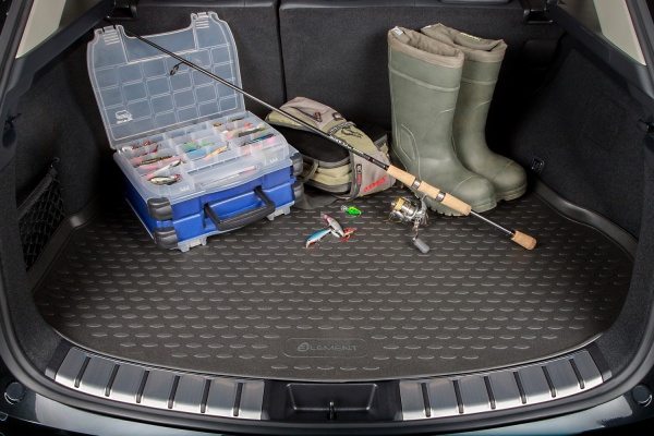 Коврик в багажник LAND ROVER Range Rover (2015-н.в.) внед., с рейлингами, 1 шт. (полиуретан)