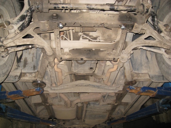 Защита картера Mercedes W163 ML320 (3 части) (1997-2005) 3.2 Alfeco