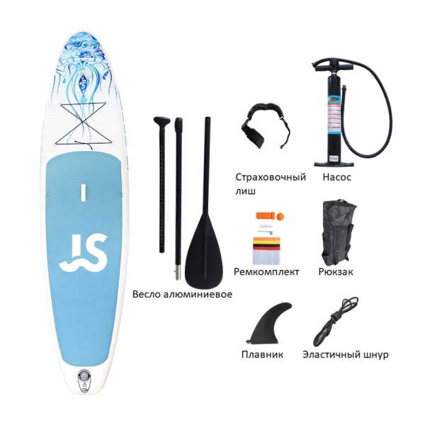 Надувная SUP-доска (сапборд) JS Meduza 11'0" 335x81x15 см, полный комплект, JF335