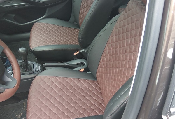 Чехлы из экокожи РОМБ для Audi A3 8V sd/hb (2012-н.в.) "Автопилот"