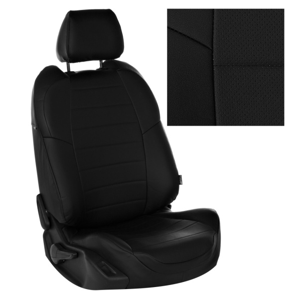 Авточехлы из экокожи для Great Wall G5 (2005-2010). Автопилот Черный