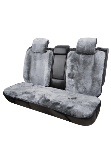 Накидки на сиденья из мутона Серые (комплект)