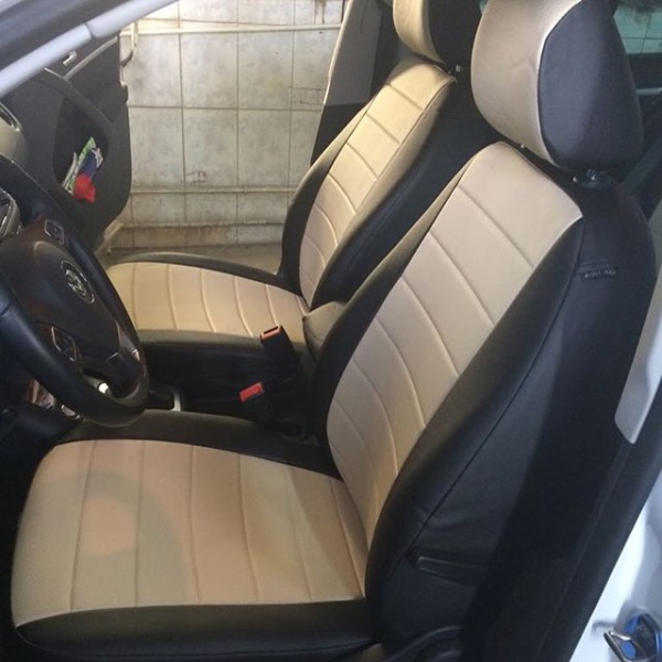 Авточехлы из экокожи для Volkswagen Tiguan II Comfortline/Highline со столиками (2017-н.в.) "Автопилот"