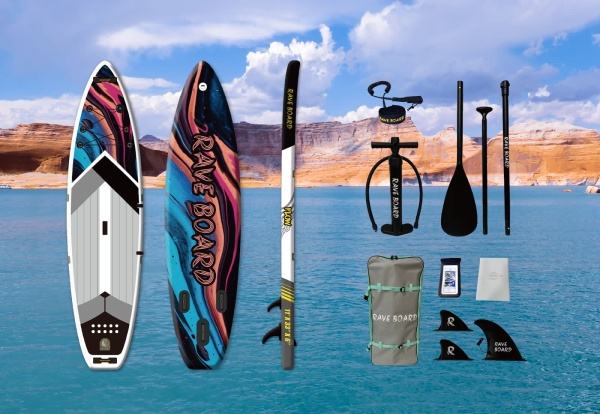 Надувная SUP-доска (сапборд) Rave Board Flow (335x83x15 cm)