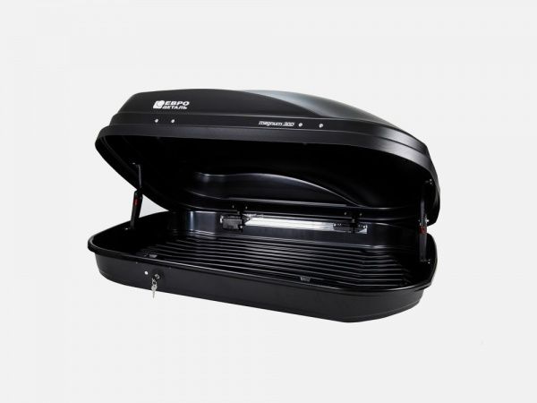 Автобокс на крышу Магнум 300 черный карбон (1250х780х420)