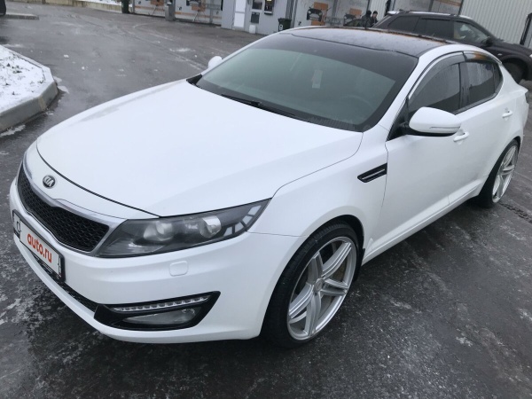 Дефлекторы окон Kia Optima 3 (2011-2015) (Хром молдинг) WIND