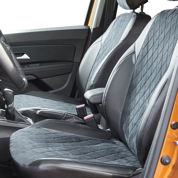 Авточехлы из алькантары Ромб для LADA GRANTA 40/60 (2019-н.в.) "Seintex"