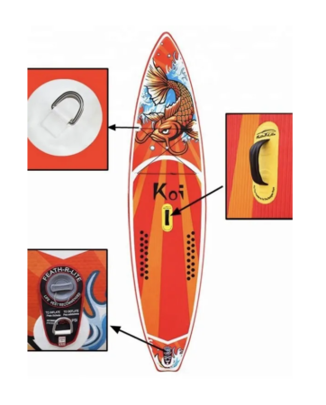 Надувная SUP-доска (сапборд) FunWater 01A Koi (350x83x15 cm)