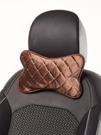 Подушка под шею из велюра