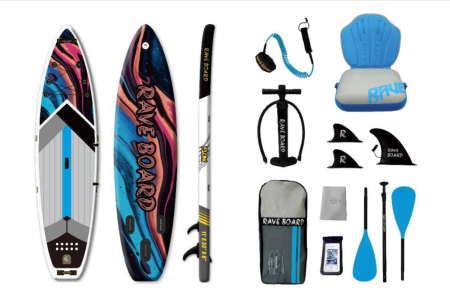 Надувная SUP-доска (сапборд) Rave Board Flow (335x83x15 cm)
